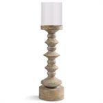 Antique Gold Finished Candleholders with Glass