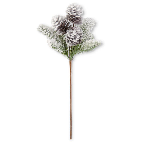 Flocked Fir and Pinecone Stem