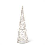 Glittered Cone Tree with Pearls