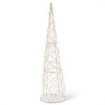 Glittered Cone Tree with Pearls