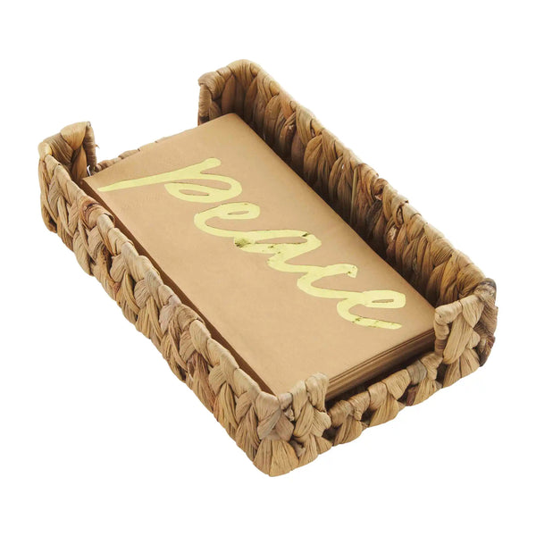 Gold Guest Towel Basket Set