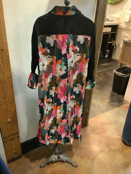 Printed Crushed Back Dress