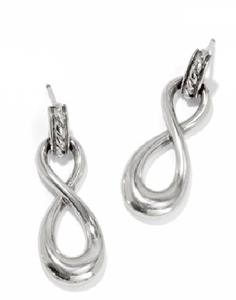 Interlok Infinity Post Drop Earrings