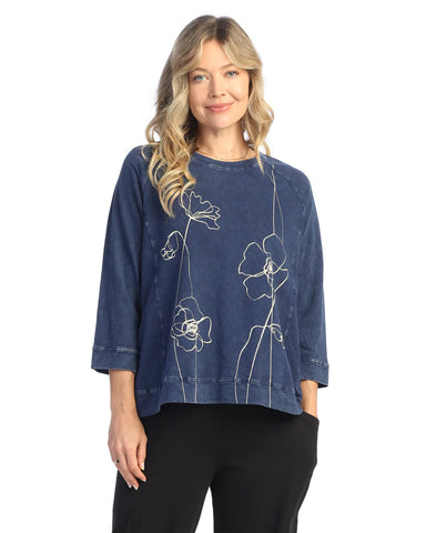 Jess & Jane Sketch Mineral French Terry Top