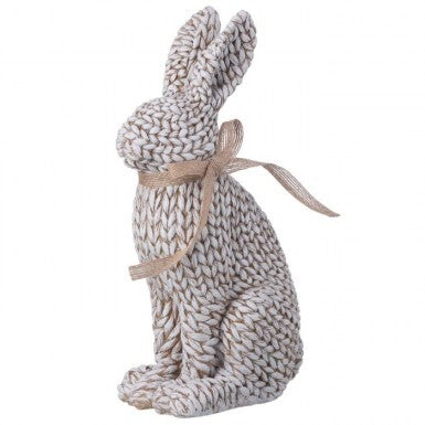 10" RESIN WOVEN RABBIT