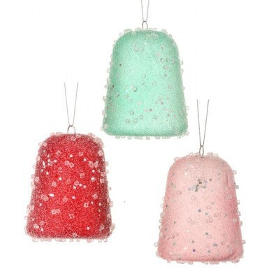 4"  ICE GUMDROP ORNAMENTS ASSORTED