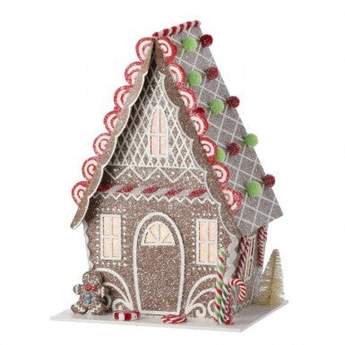 10" LED/BTY HOLIDAY SWEETS HOUSE