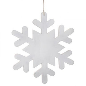 18" MDF ENAMEL SNOWFLAKE