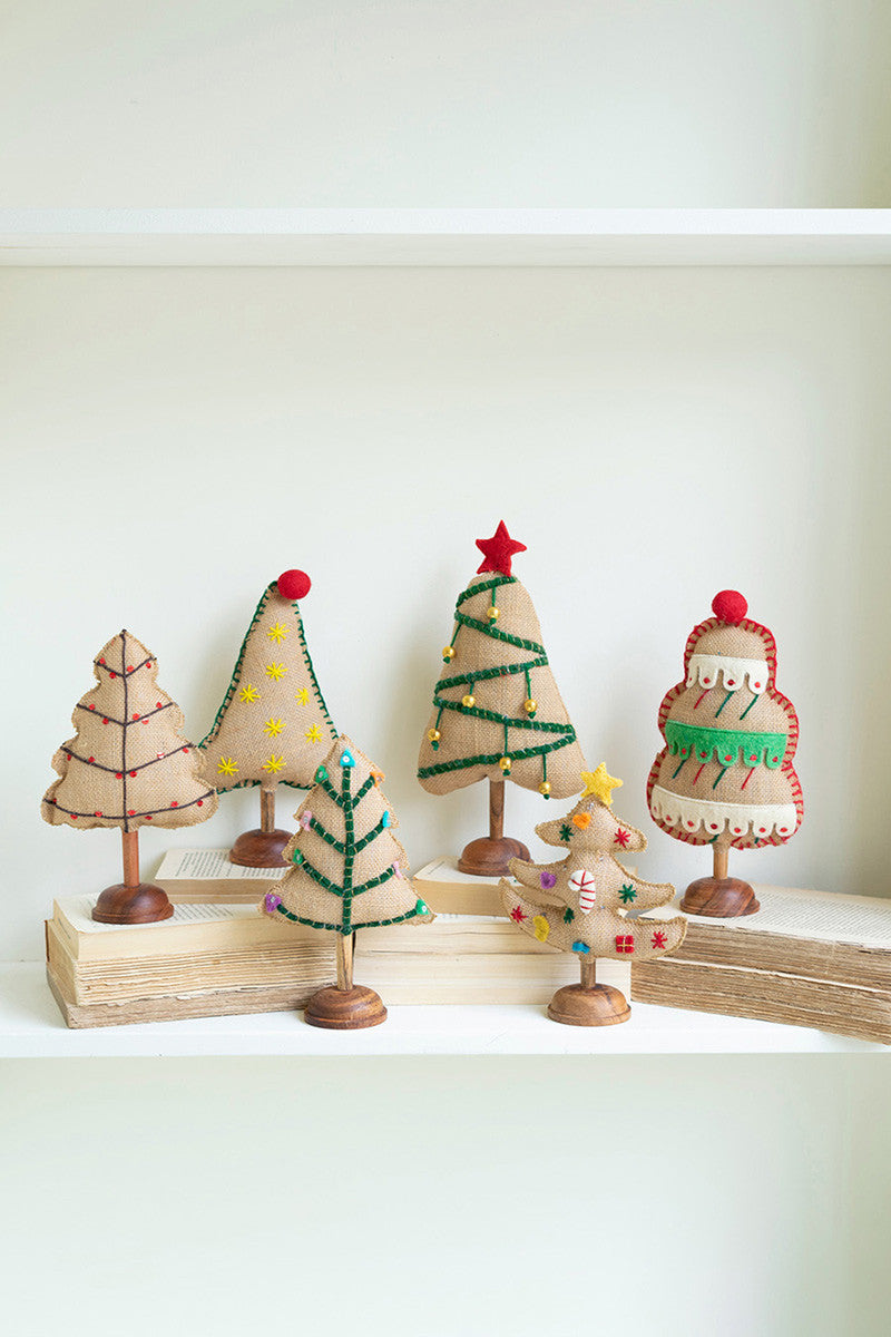 Assorted Felt Christmas Trees