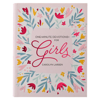 Pink Floral Soft Cover One-Minute Devotional for Girls