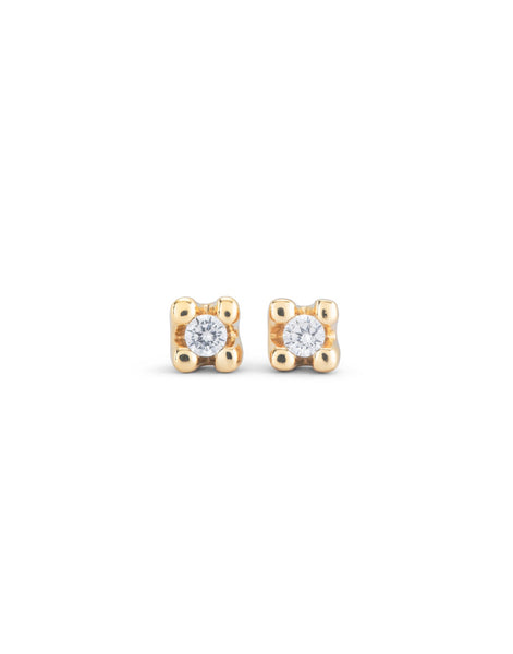 Uno de 50 Stud earrings with white cubic zirconia