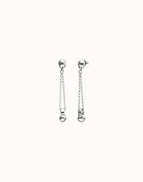 Uno de 50 Drop earrings with long chain and sphere