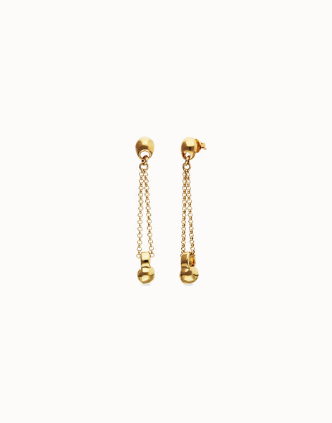 Uno de 50 Drop earrings with long chain and sphere