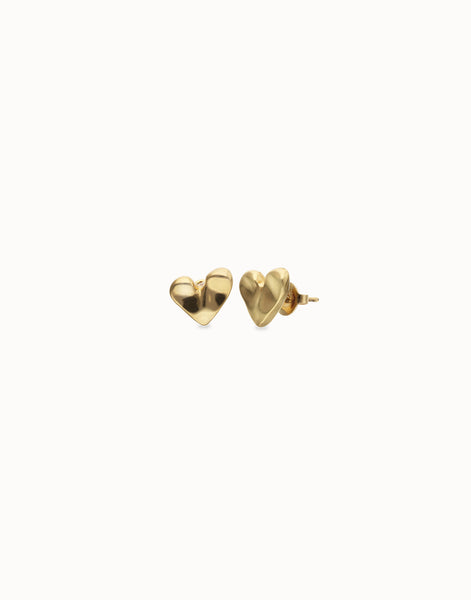 Heart piercing stud earrings