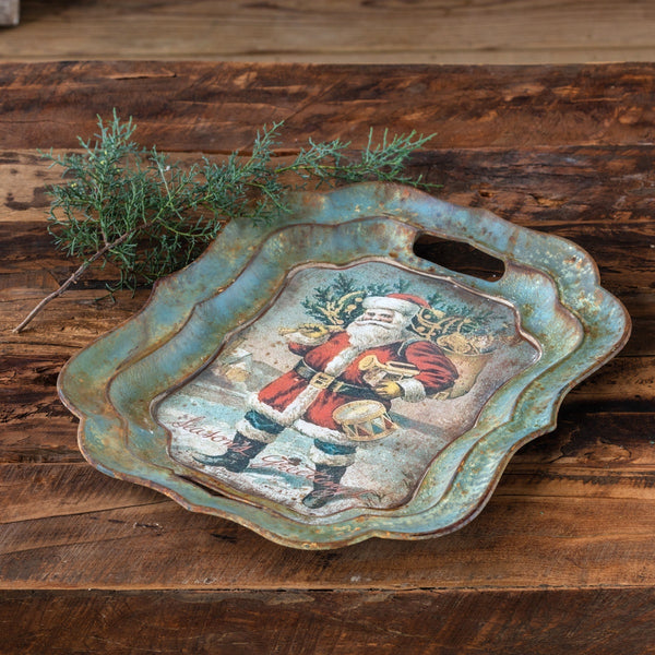 Assorted Santa Bearing Gifts Trays