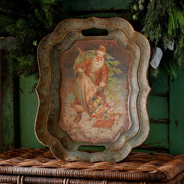 Assorted Santa Bearing Gifts Trays