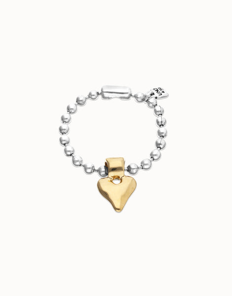 Uno de 50 Bead bracelet with heart detail