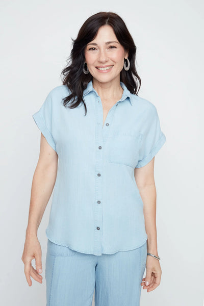 RENUAR WOVEN BLOUSE, Chambray