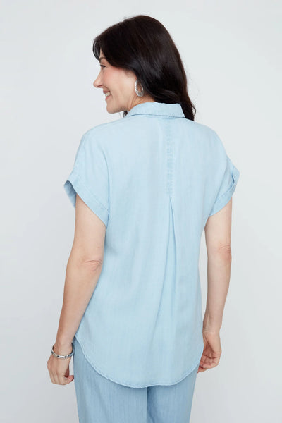 RENUAR WOVEN BLOUSE, Chambray