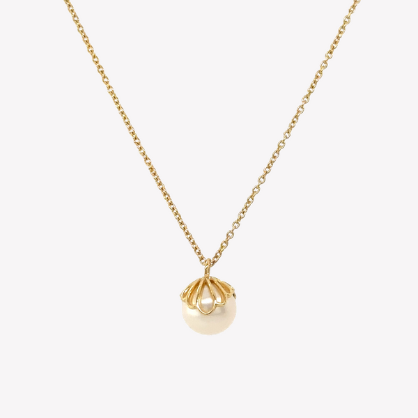 Becoming Shell Encased Pearl Necklace