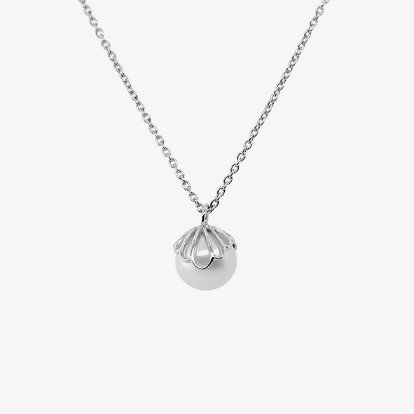 Becoming Shell Encased Pearl Necklace