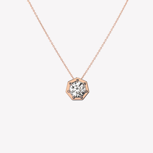 Ebenezer Solitaire White Topaz Necklace