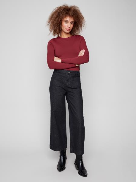 Cropped Patch Pocket Flare