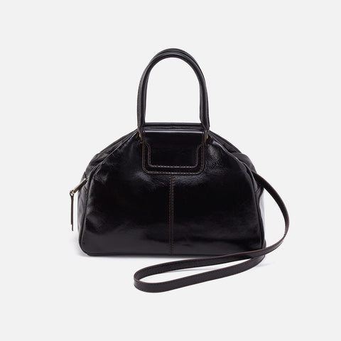 Sheila Drop Handle Satchel Black