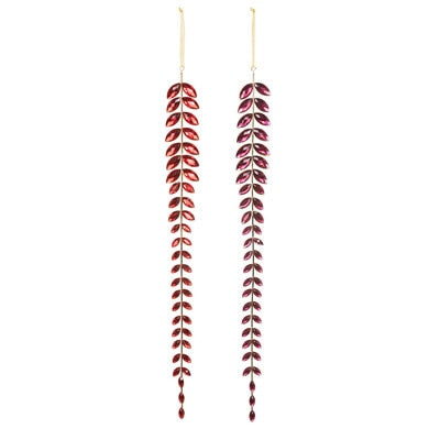 Ruby Gem Vining Drop Ornament, 2 Assorted Styles