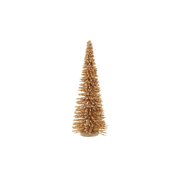15.75" Wood Tree with Iridescent Mica Flakes & Glitter, Natural