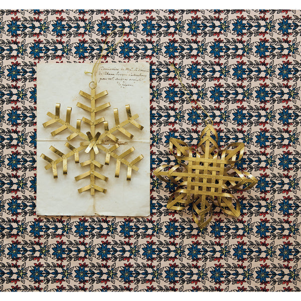 Metal Snowflake Ornament, Gold Finish, 2 Styles
