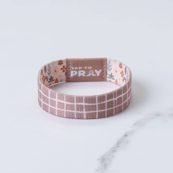Tap To Pray® Wristband – Prairie & Plaid: Small