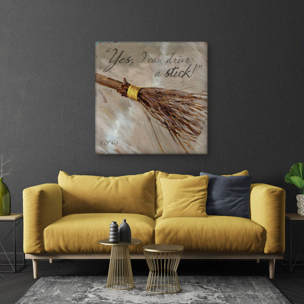 Inspirational Witch's Broom Art Print: Multicolor / Mini: 5x5x1 inches