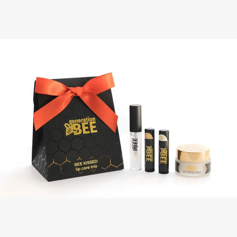 Bee Kissed Lip Care Trio - Balm, Gloss & Exfoliant -Set of 4