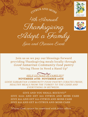 ADOPT A FAMILY- A Thanksgiving Give and Receive Event!