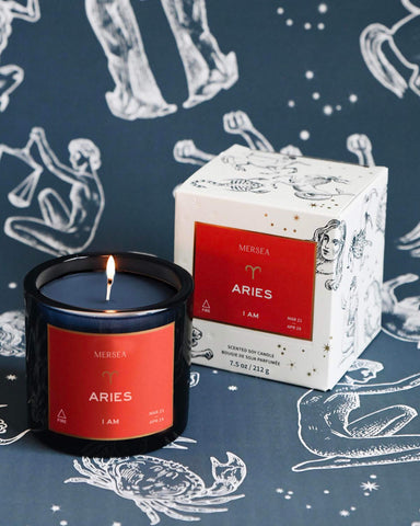 Aries Sun Sign Mersea Candle