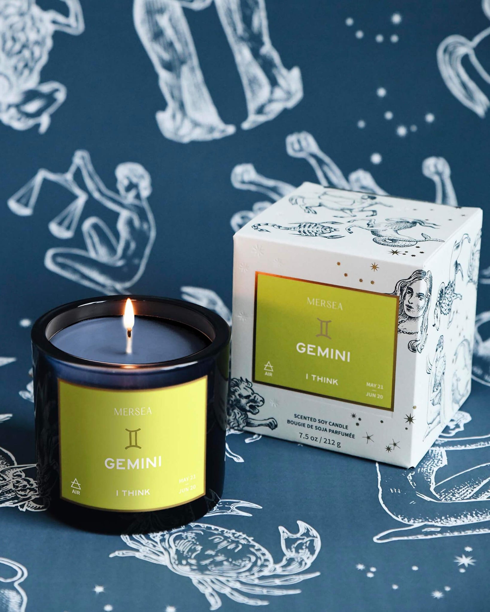 Gemini Sun Sign Mersea Candle