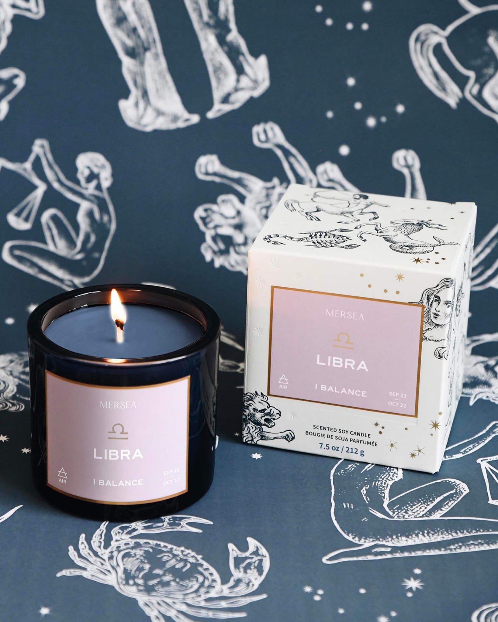 Libra Sun Sign Mersea Candle