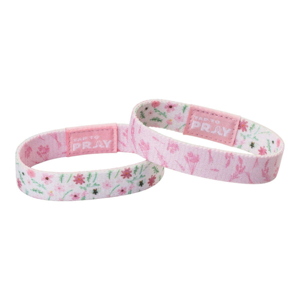 Tap To Pray® Wristband – Meadows - White: Small