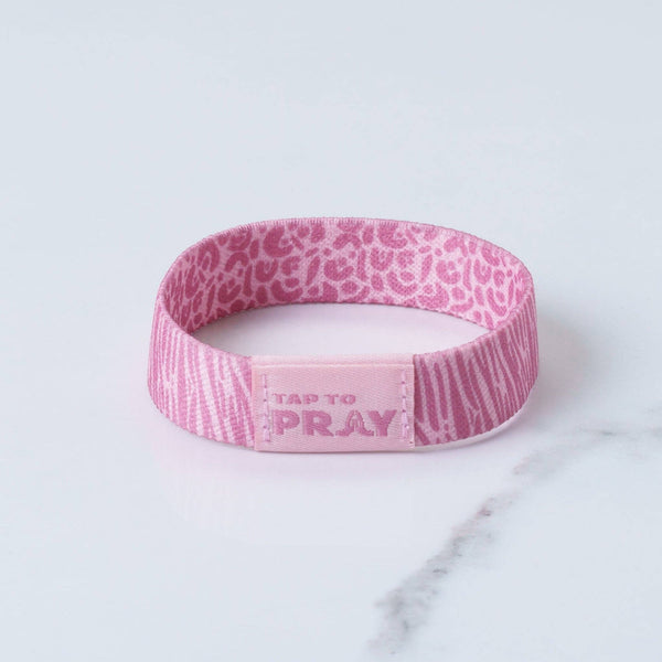 Tap To Pray® Wristband – Safari Rose: Large