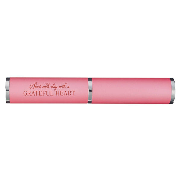 Pen in Case Pink Grateful Heart