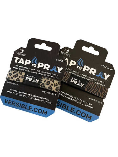 Tap To Pray® Wristband – Safari Leopard: Medium