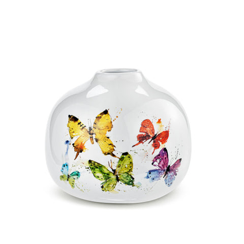 Flock of Butterflies Bud Vase