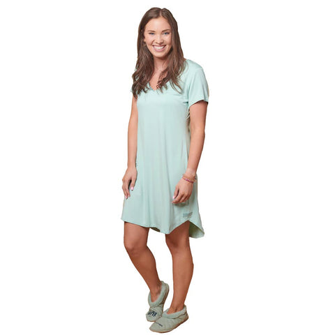 Faceplant Bamboo® Claire Nightgown: Large / Aqua Mist