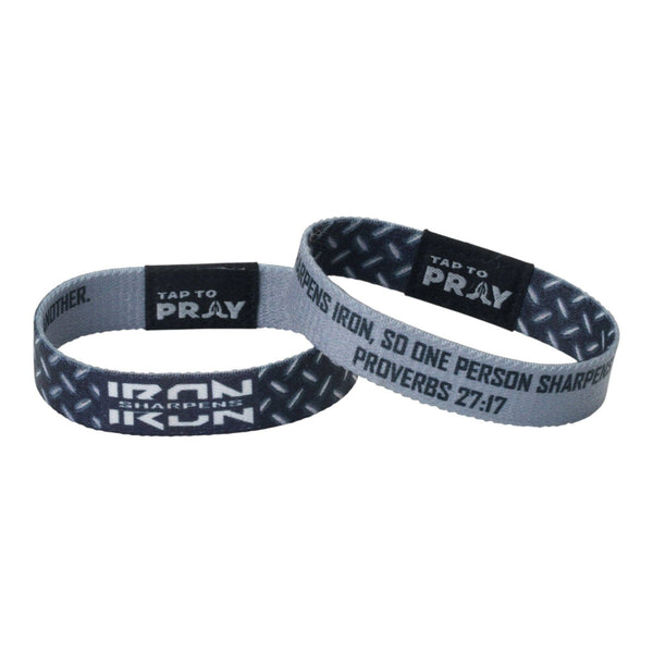 Tap To Pray® Wristband – Iron Sharpens Iron: Medium