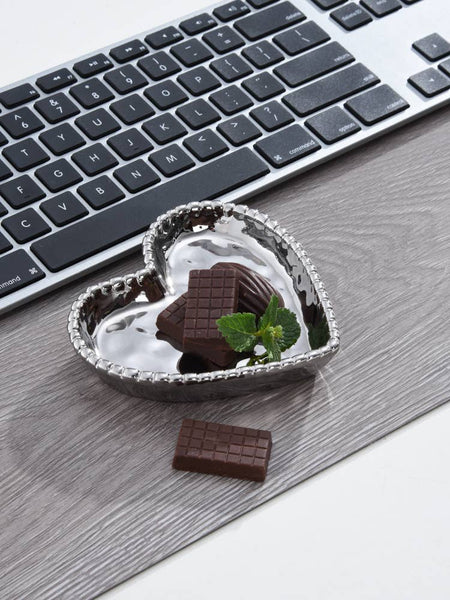 Mini Heart Dish Silver