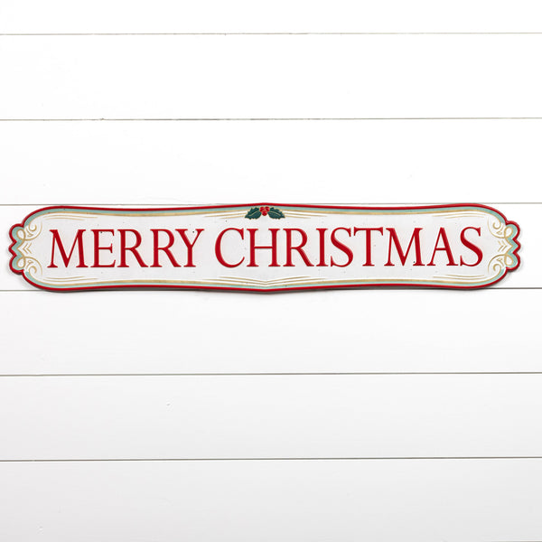 40" RED & WHITE MERRY CHRISTMAS PLAQUE