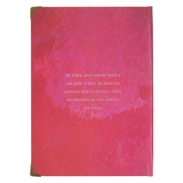 Pink Be Still Butterfly Hardcover Journal - Psalm 46:10