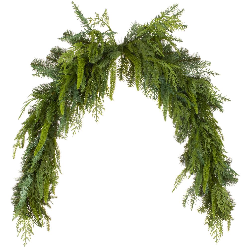 5' Soft PE Cedar Mixed Pine Swag Garland