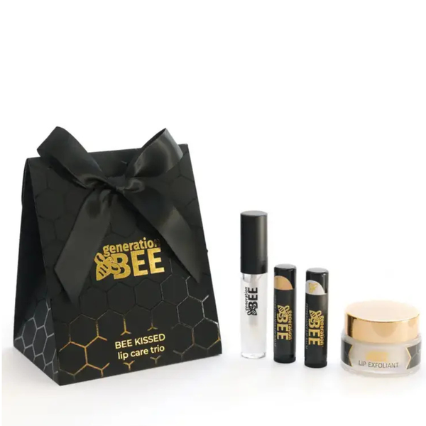 Bee Kissed Lip Care Trio - Balm, Gloss & Exfoliant -Set of 4